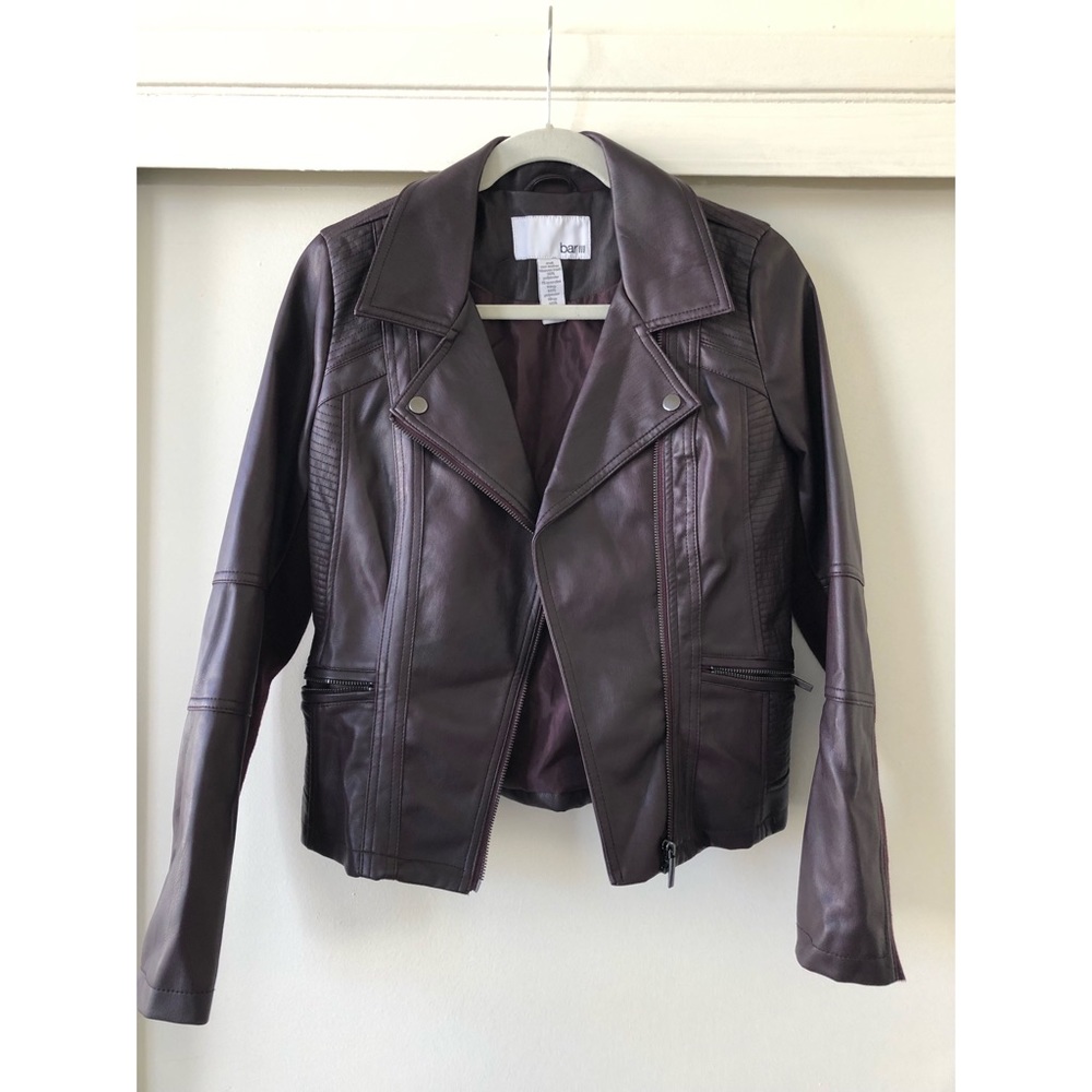 BAR III Dark Maroon Women’s Leather Jacket